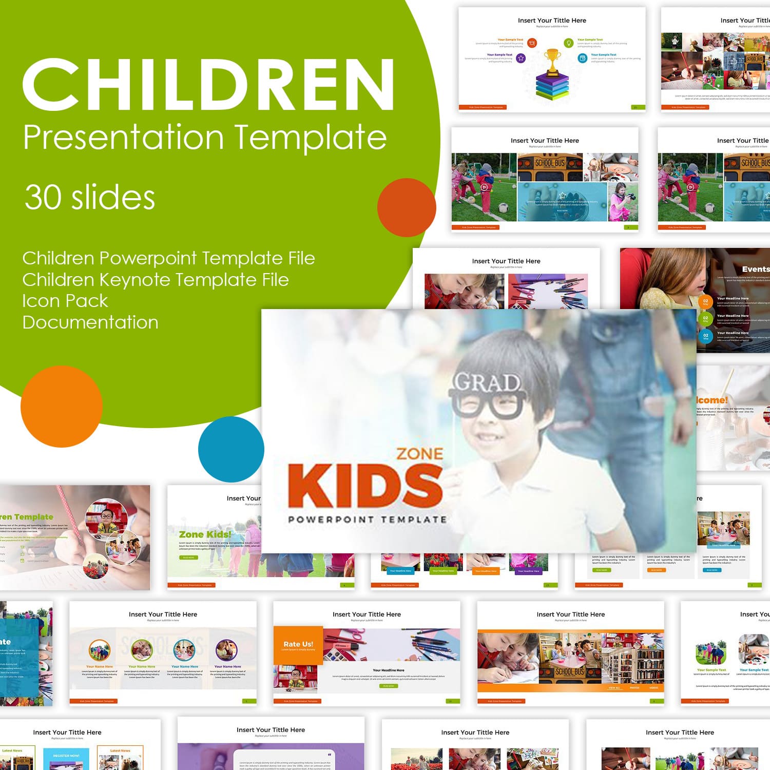 Children Presentation Template main cover.