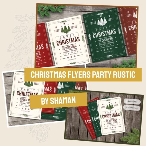 Christmas Flyers Party Rustic.
