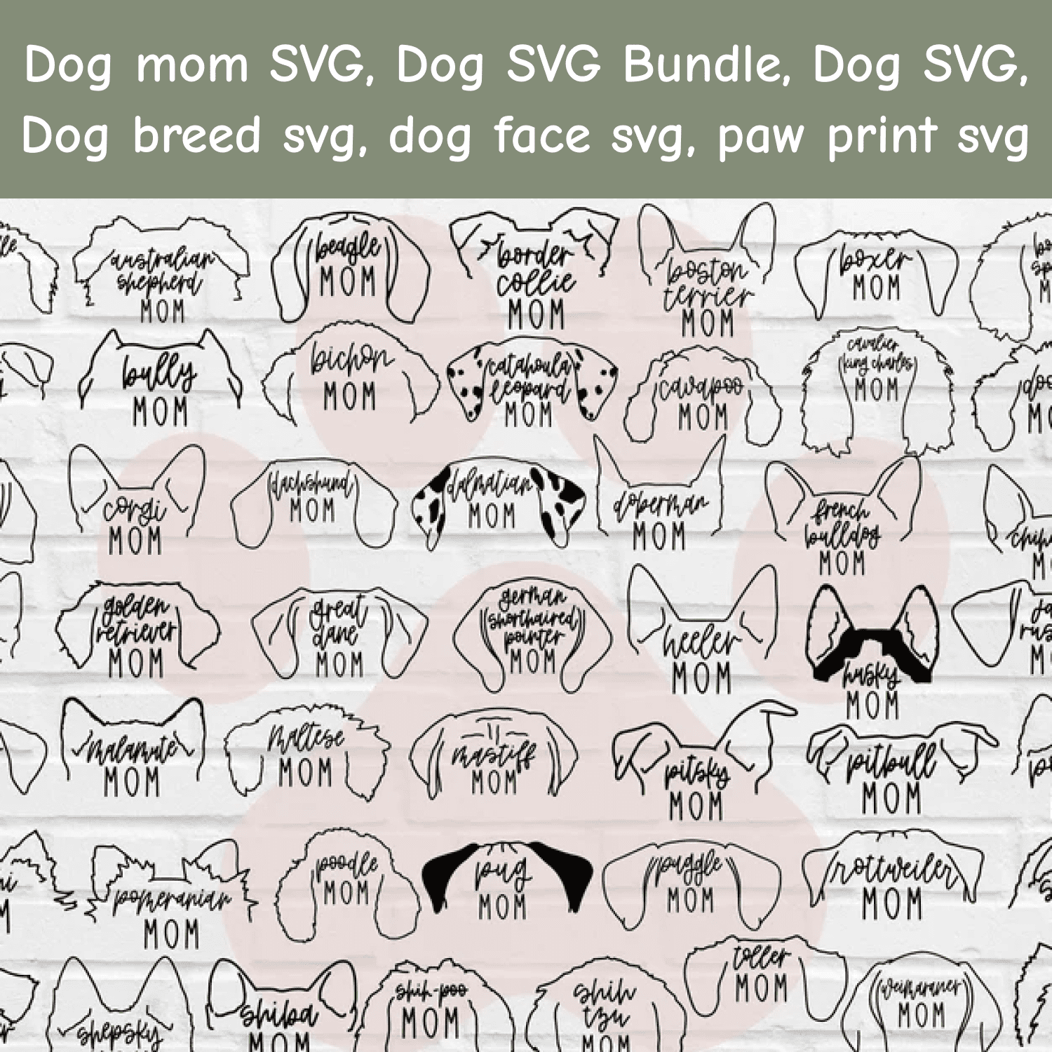 Dog mom SVG main cover.