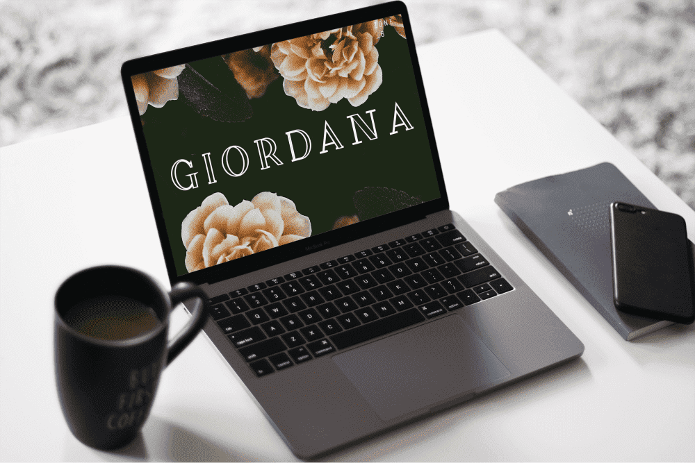 Giordana | Font Family - laptop.