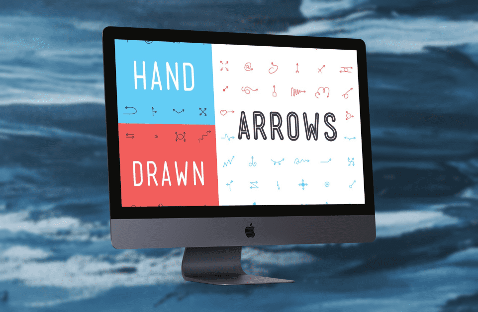 Hand Drawn Arrows Font - desktop.