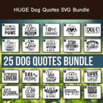 HUGE Dog Quotes SVG Bundle main cover.