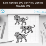 Lion Mandala SVG Cut Files, Lioness Mandala SVG main cover.