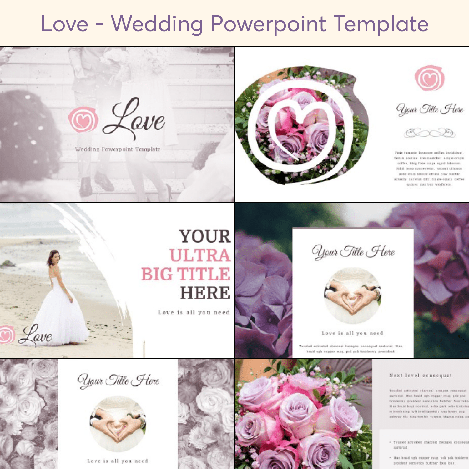 Love - Wedding Powerpoint Template cover image.