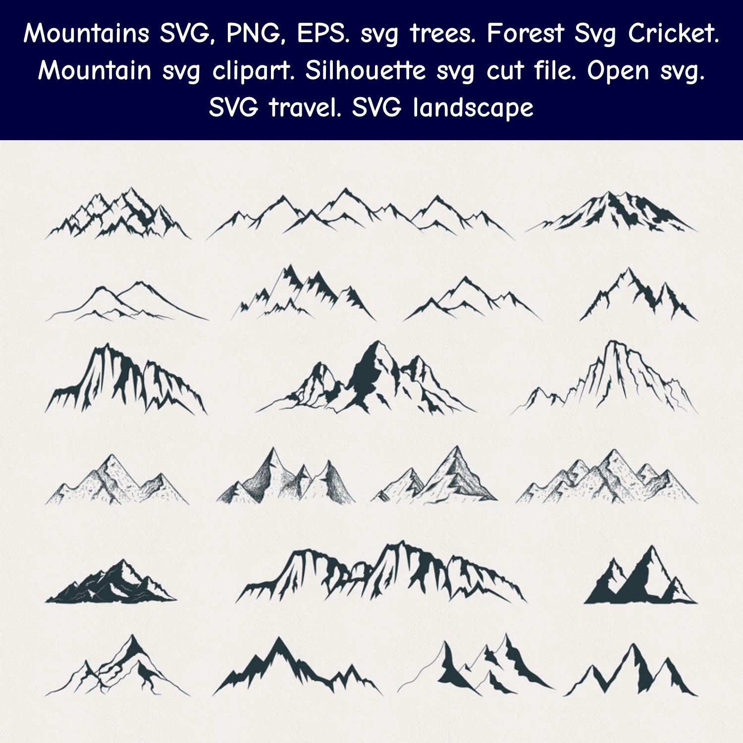 Mountains SVG cover.