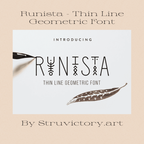 Runista - Thin Line Geometric Font.