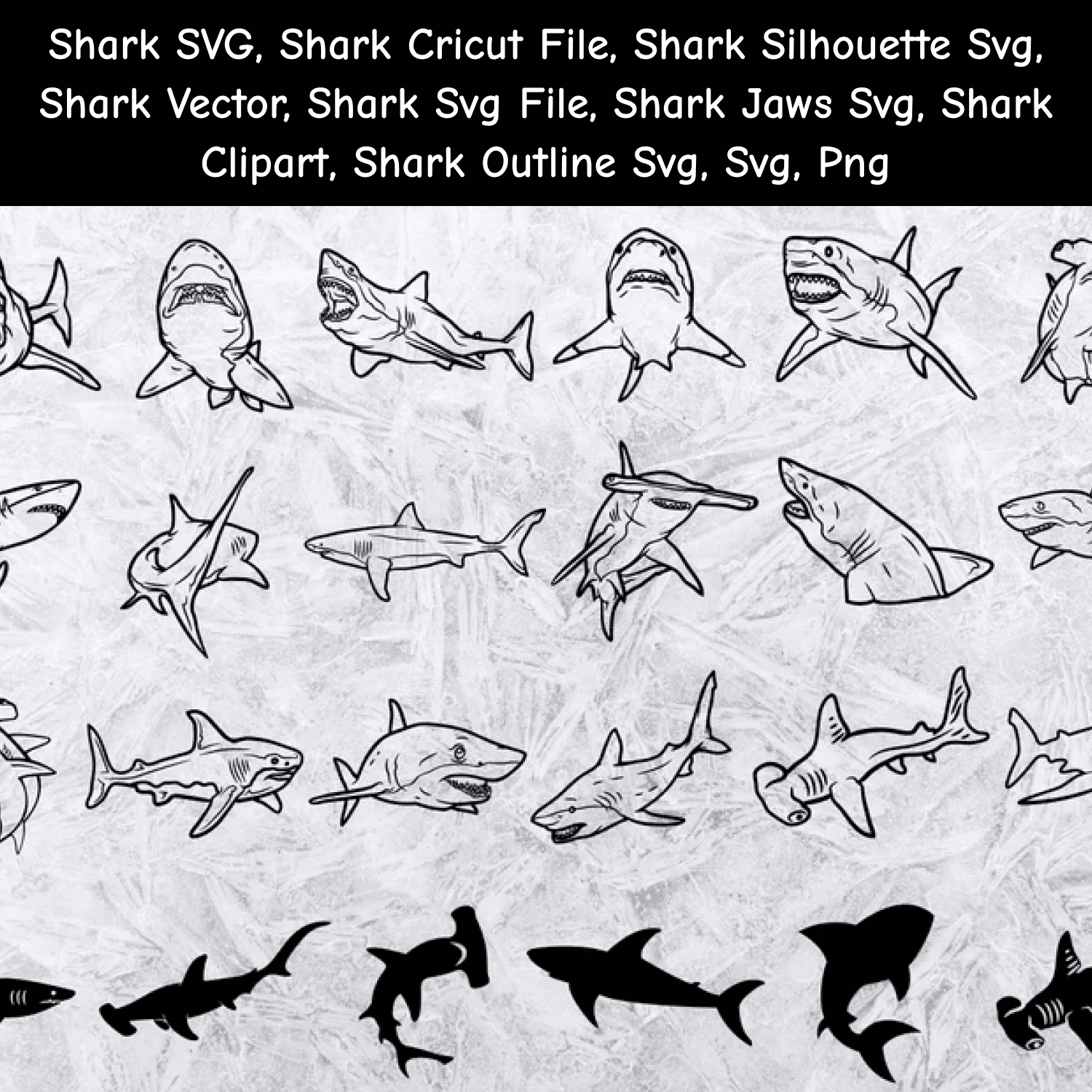 Shark Silhouette Svg.