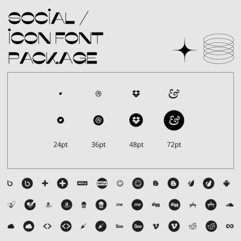 Social / Icon Font Package.