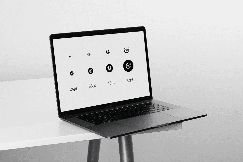 Social / Icon Font Package - thin laptop.