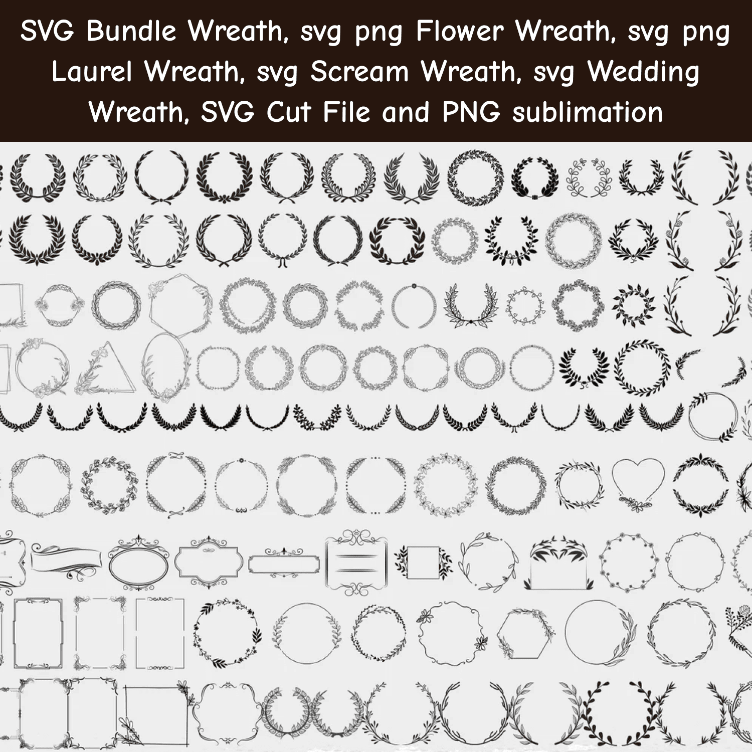 Wreath SVG Bundle cover.