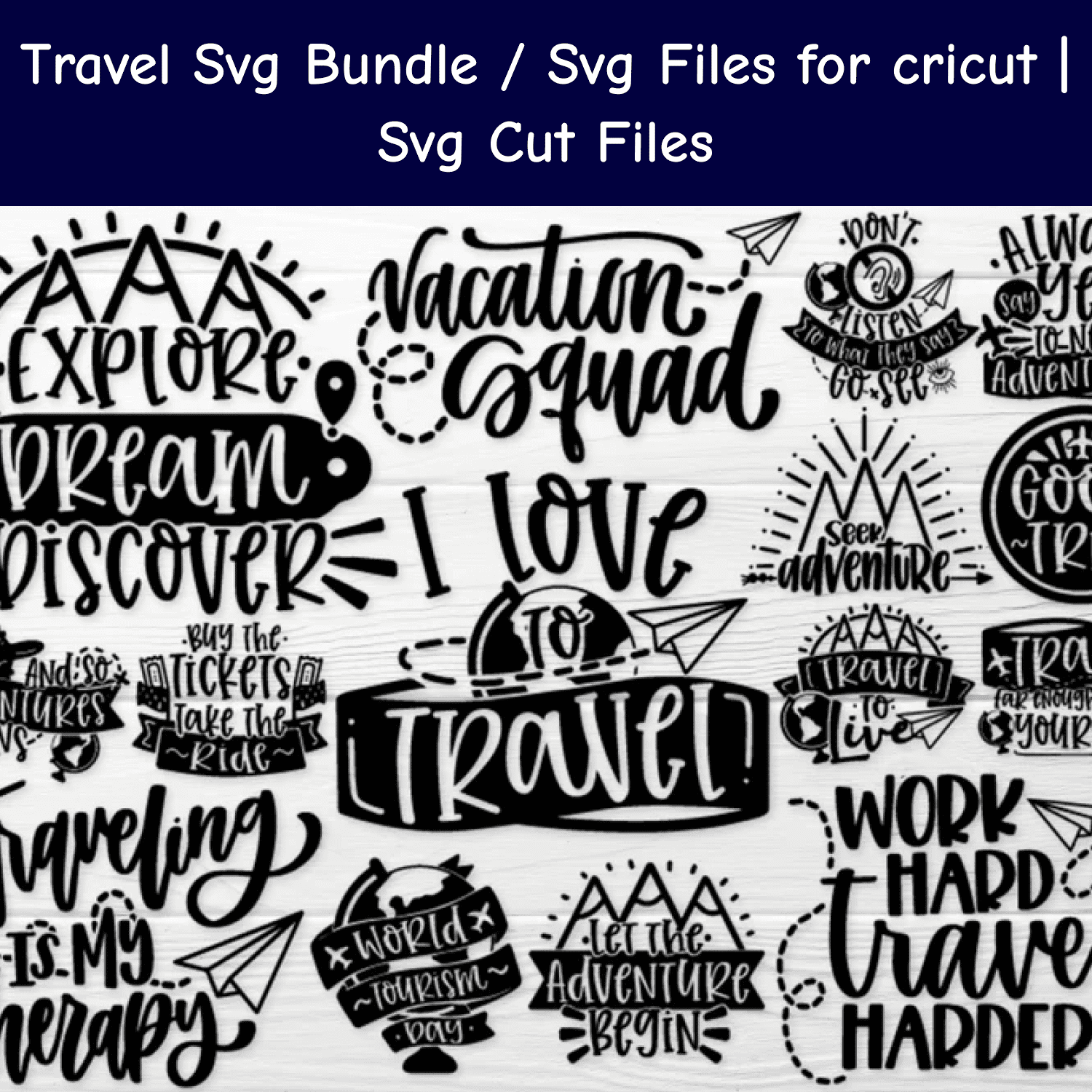 Travel Svg Bundle cover.