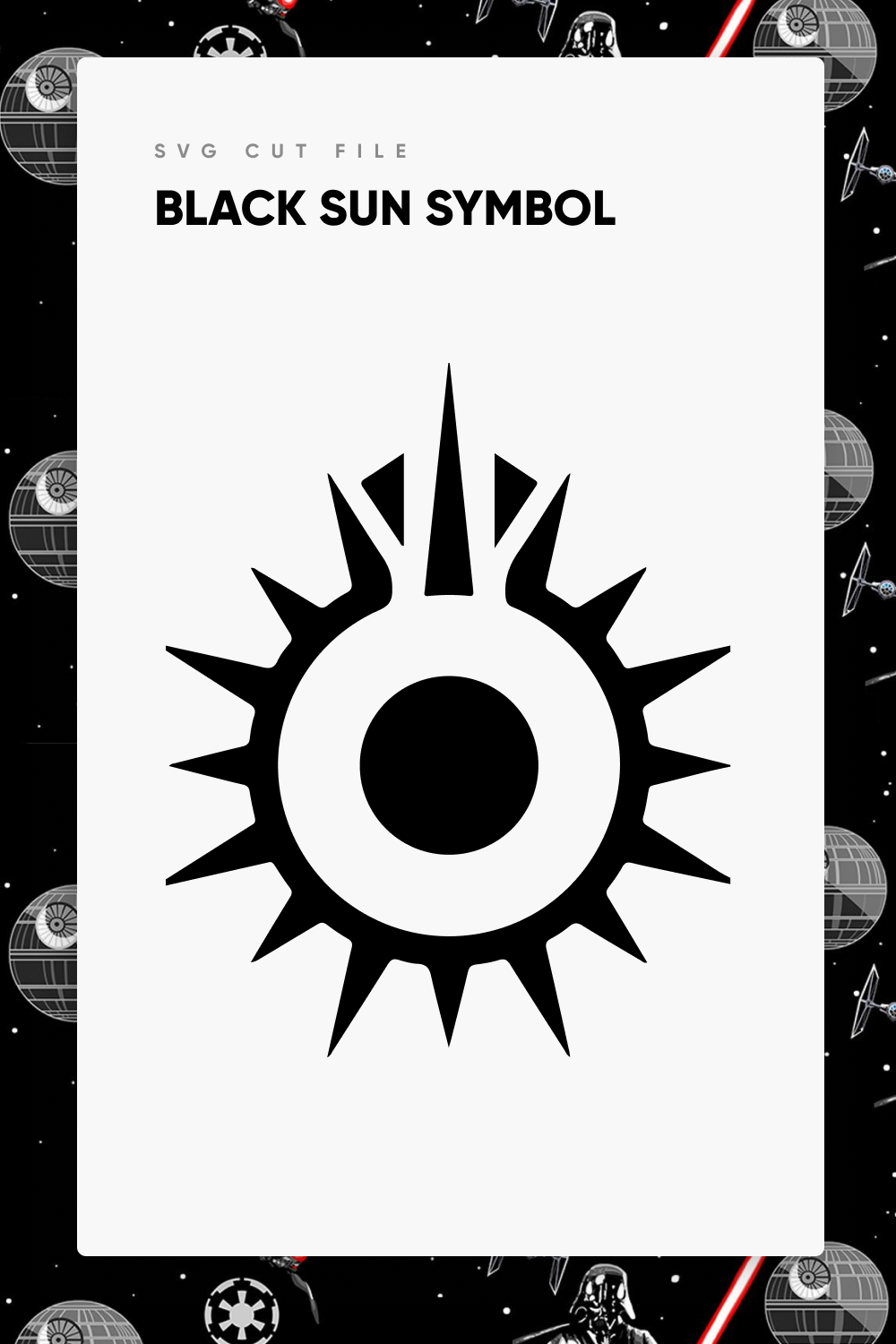 Black Sun Symbol SVG Free.