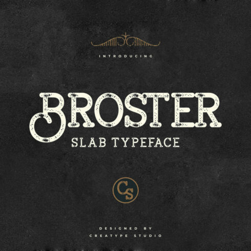 Broster Slab Typeface.