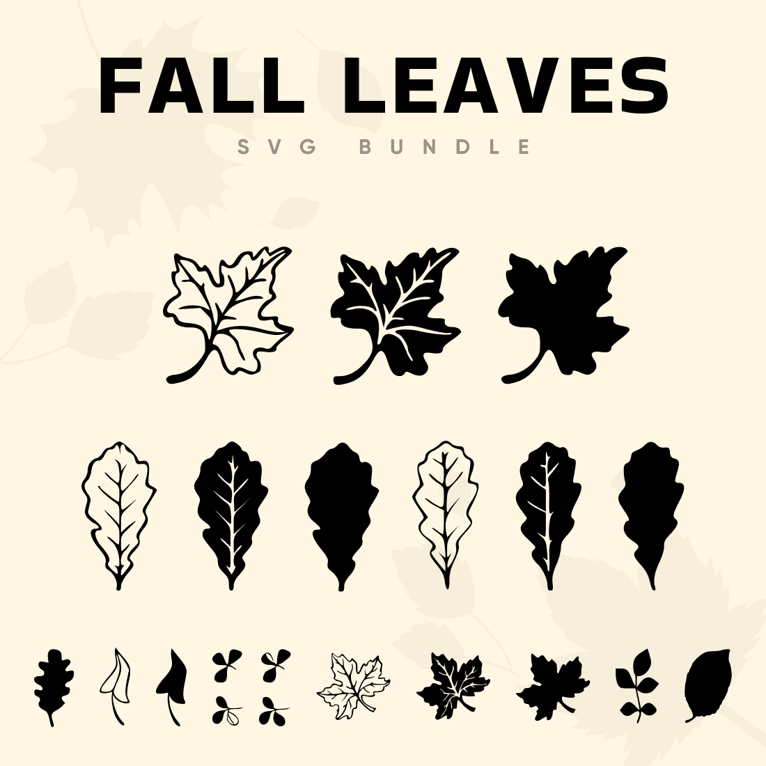 autumn leaves silhouette
