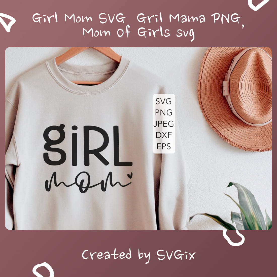 Mom Of Girls svg main cover.