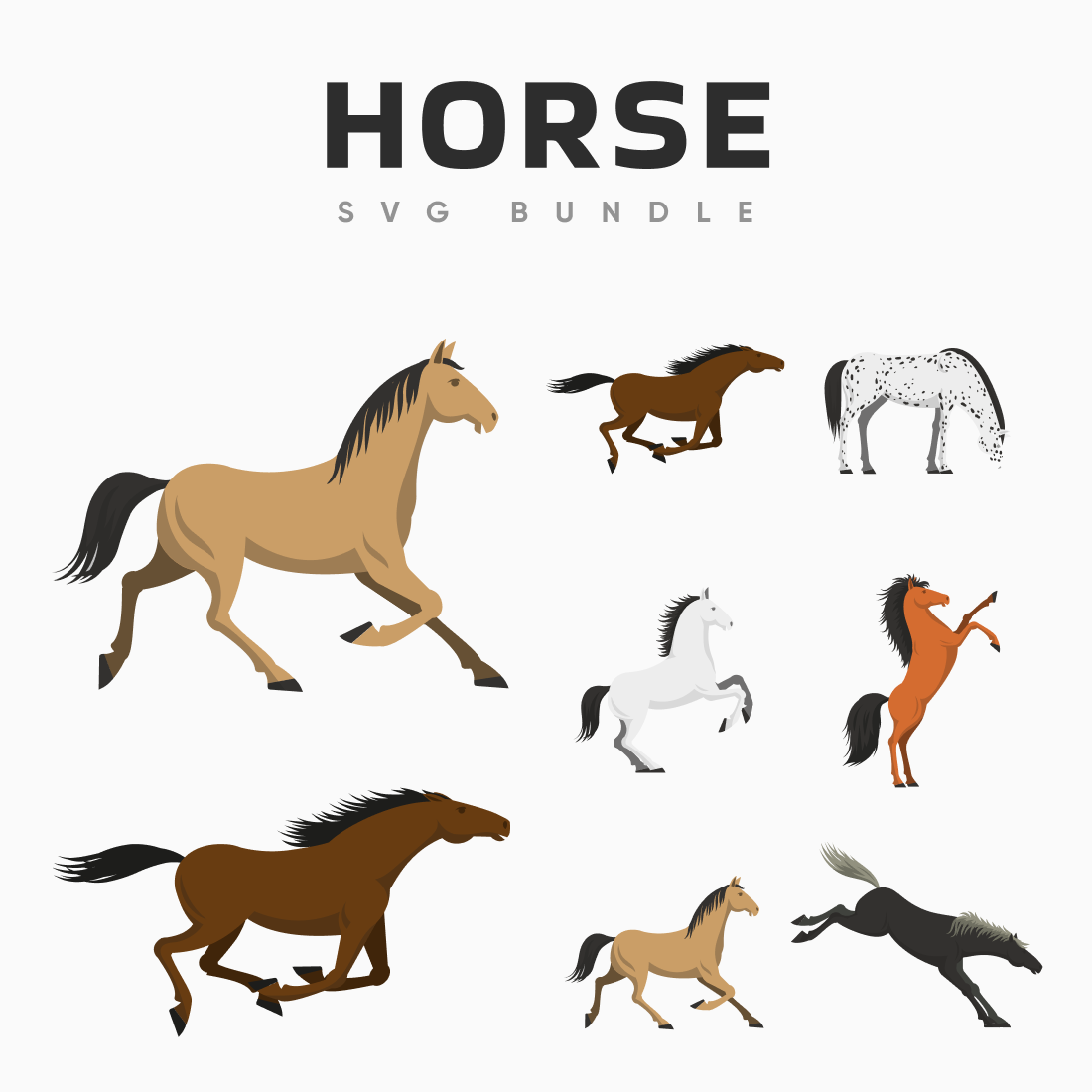 Horse svg bundle main cover.