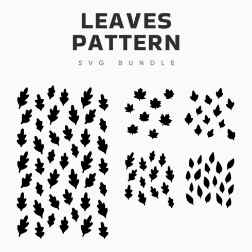 Leaves seamless patterns SVG bundle for cutting and printing.