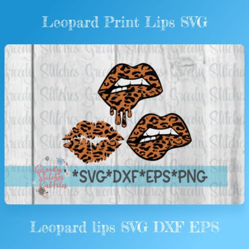 Leopard Print Lips SVG| Leopard lips.