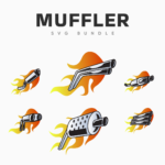 Muffler svg bundle main cover.