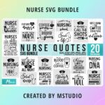 Nurse SVG Bundle main cover.