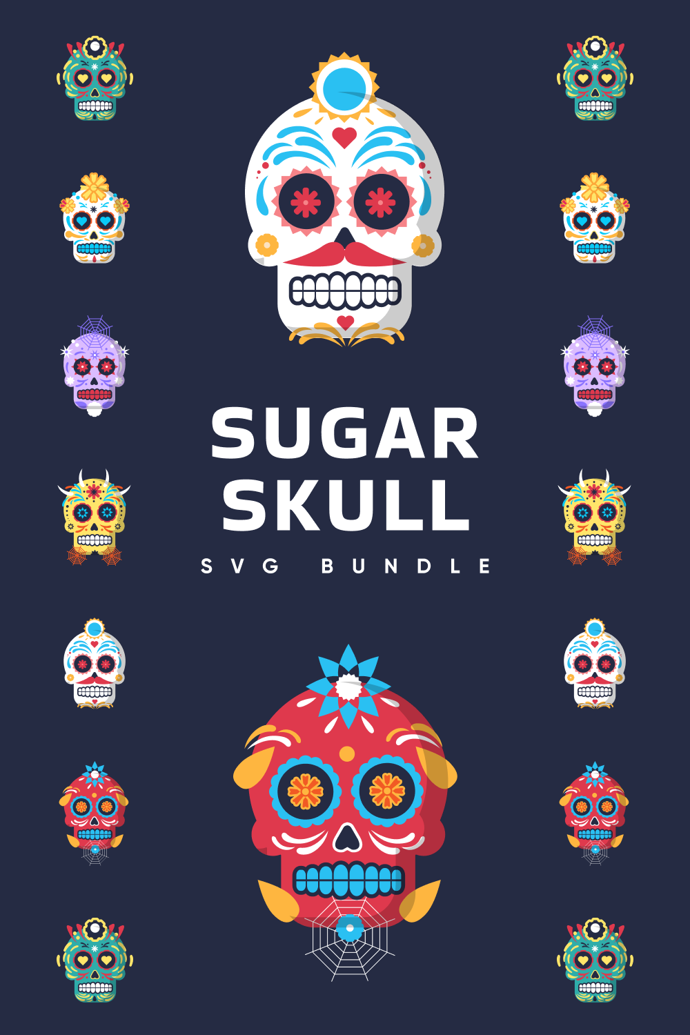 Sugar Skull SVG Bundle.