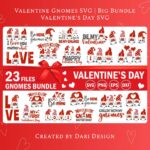 Valentine Gnomes SVG|Big Bundle Valentine's Day SVG main cover.