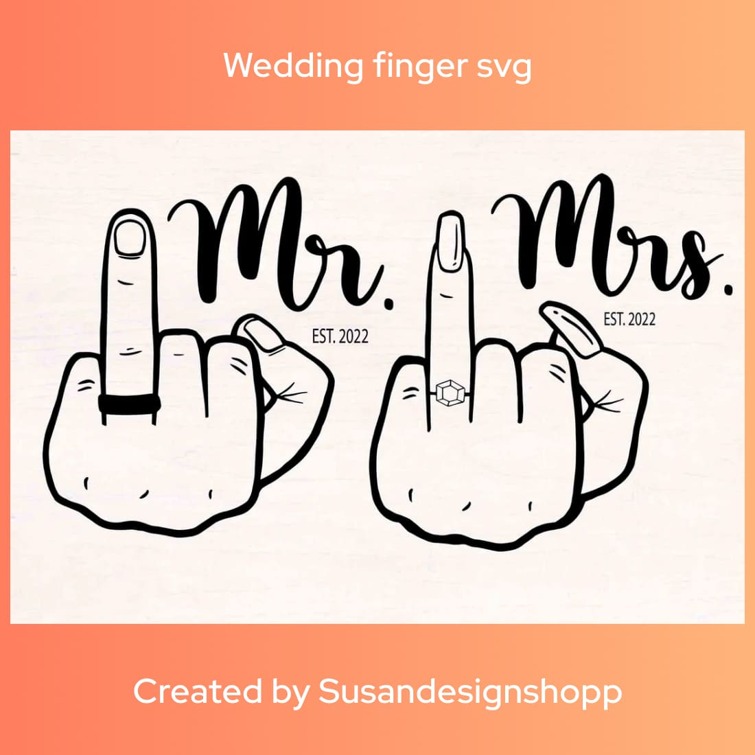 Wedding finger svg main cover.