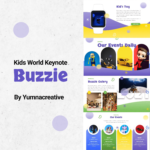 Buzzie - Kids World Keynote main cover.