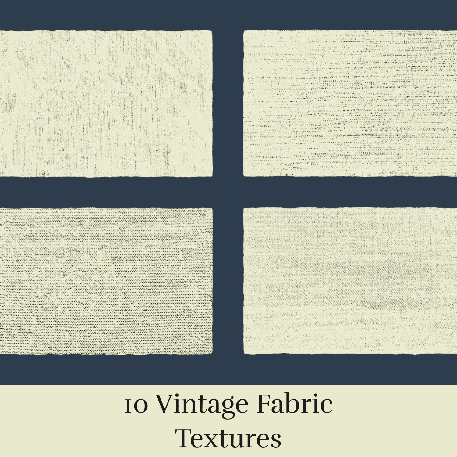 10 Vintage Fabric Textures cover.