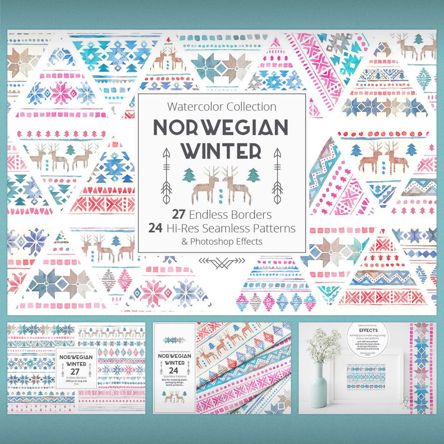 Norwegian Winter - Seamless Patterns cover.