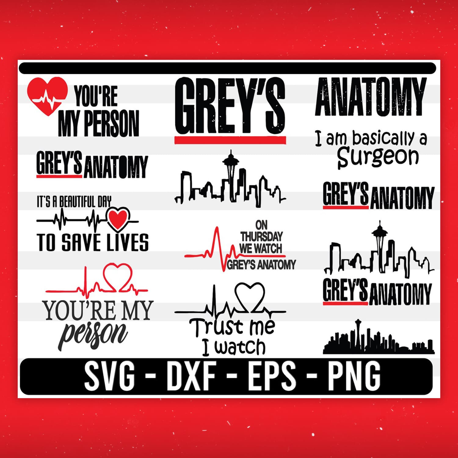 Greys Anatomy SVG cover.
