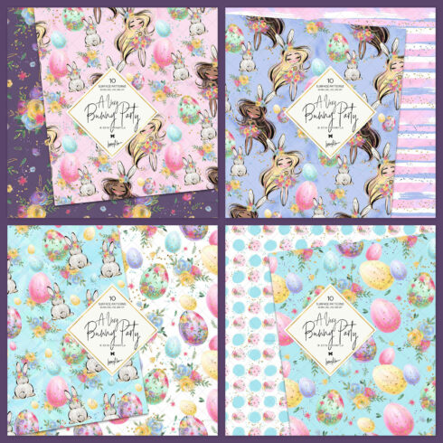 Easter Eggs Bunny Fairy Patterns – MasterBundles