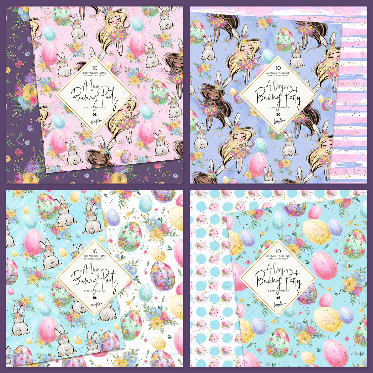 Easter Eggs Bunny Fairy Patterns cover.