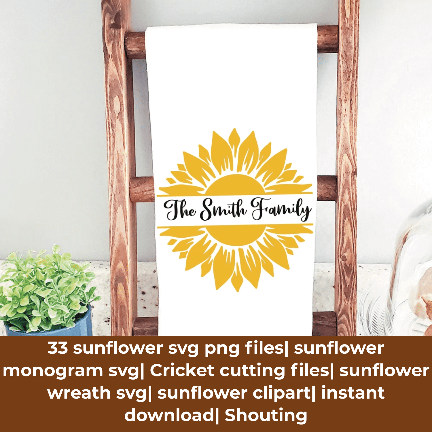 33 sunflower svg png files cover.