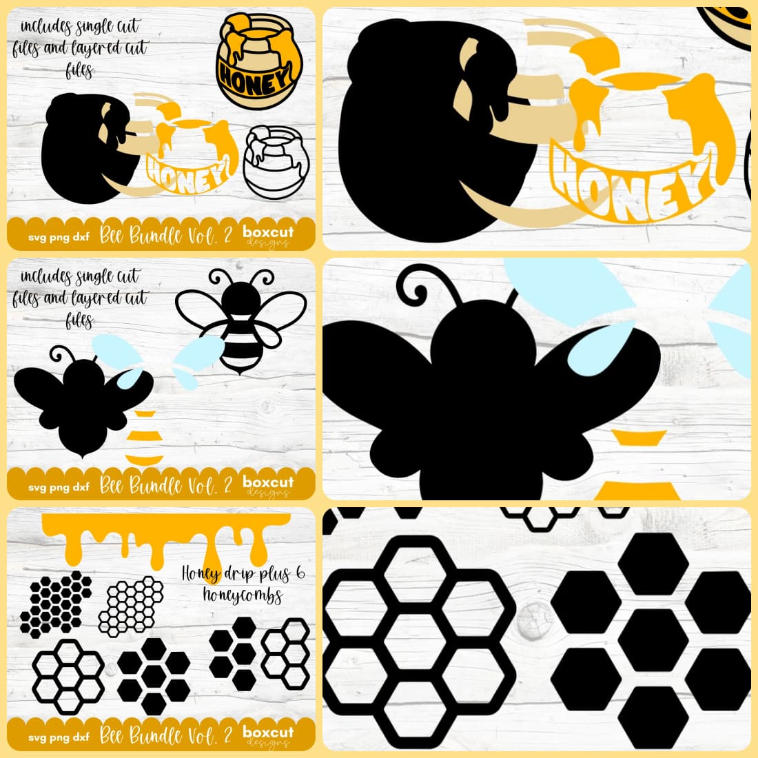 Honeycomb SVG - great Example of colorful Images.