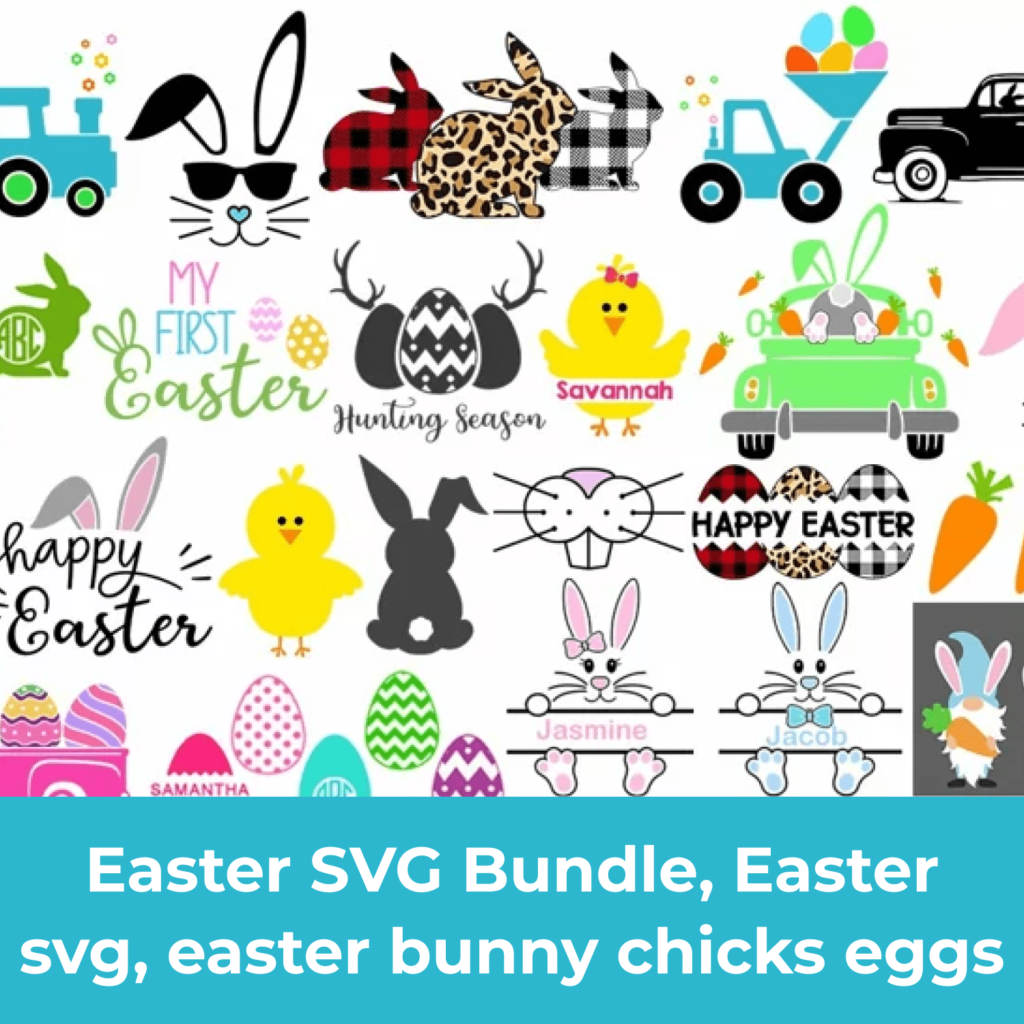 Easter SVG Bundle, Easter SVG, Waster Bunny Chicks Eggs – MasterBundles