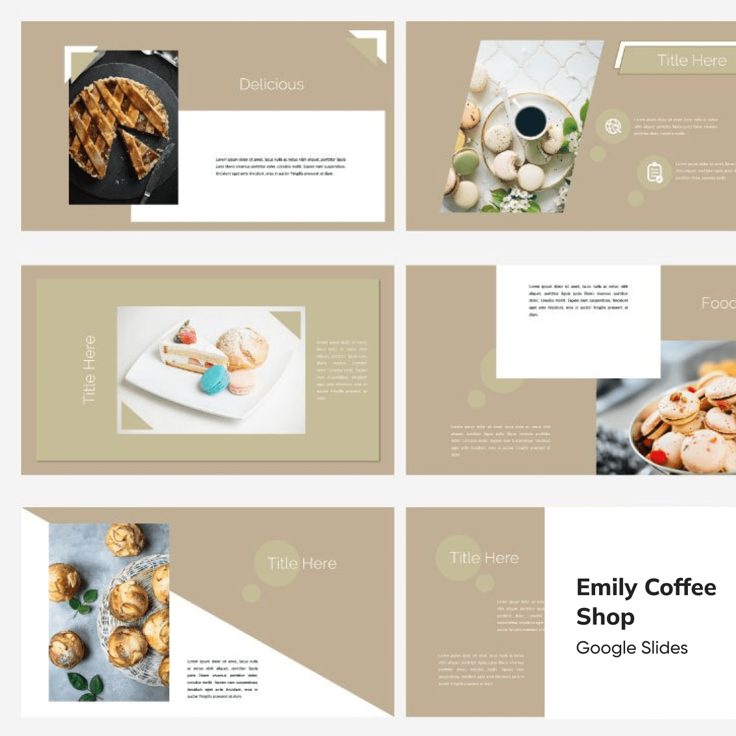 Emily Coffee Shop - Google Slides cover.