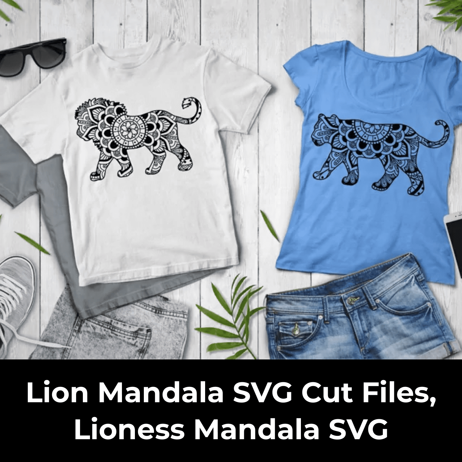Lion Mandala SVG Cut Files, Lioness Mandala SVG cover image.