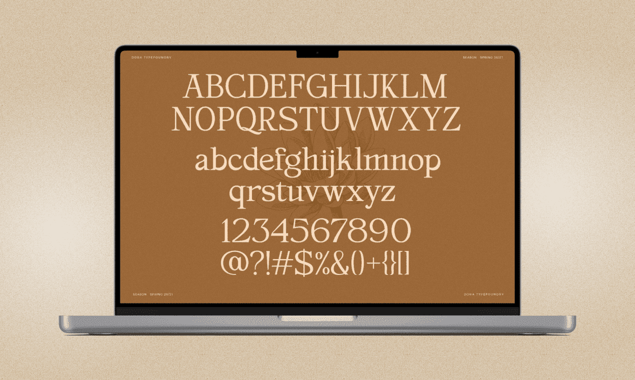 Magilla - Serif Font - laptop.