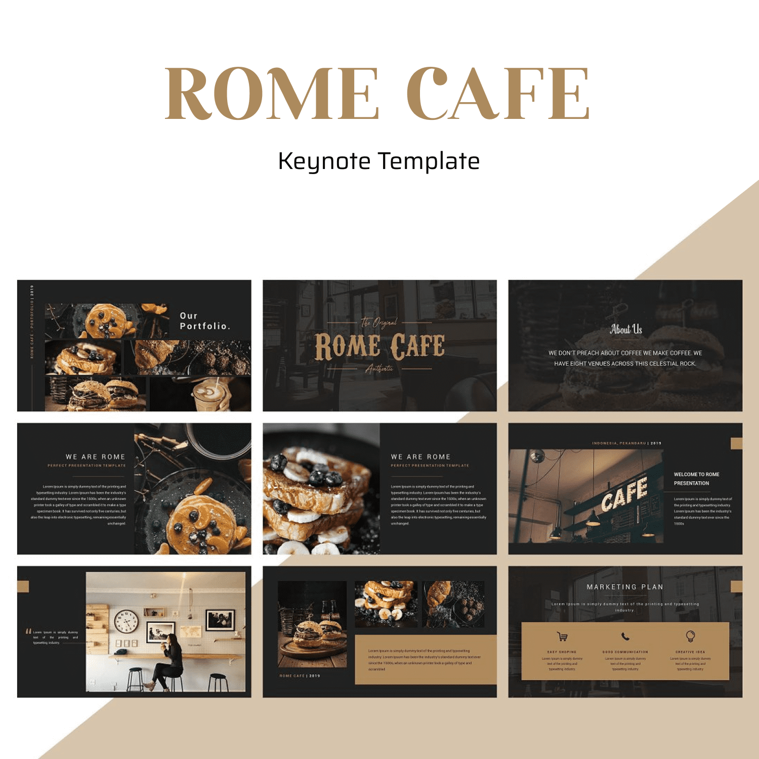Rome Cafe - Keynote Template.