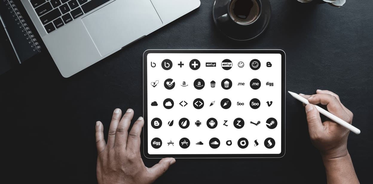 Social / Icon Font Package - tablet.