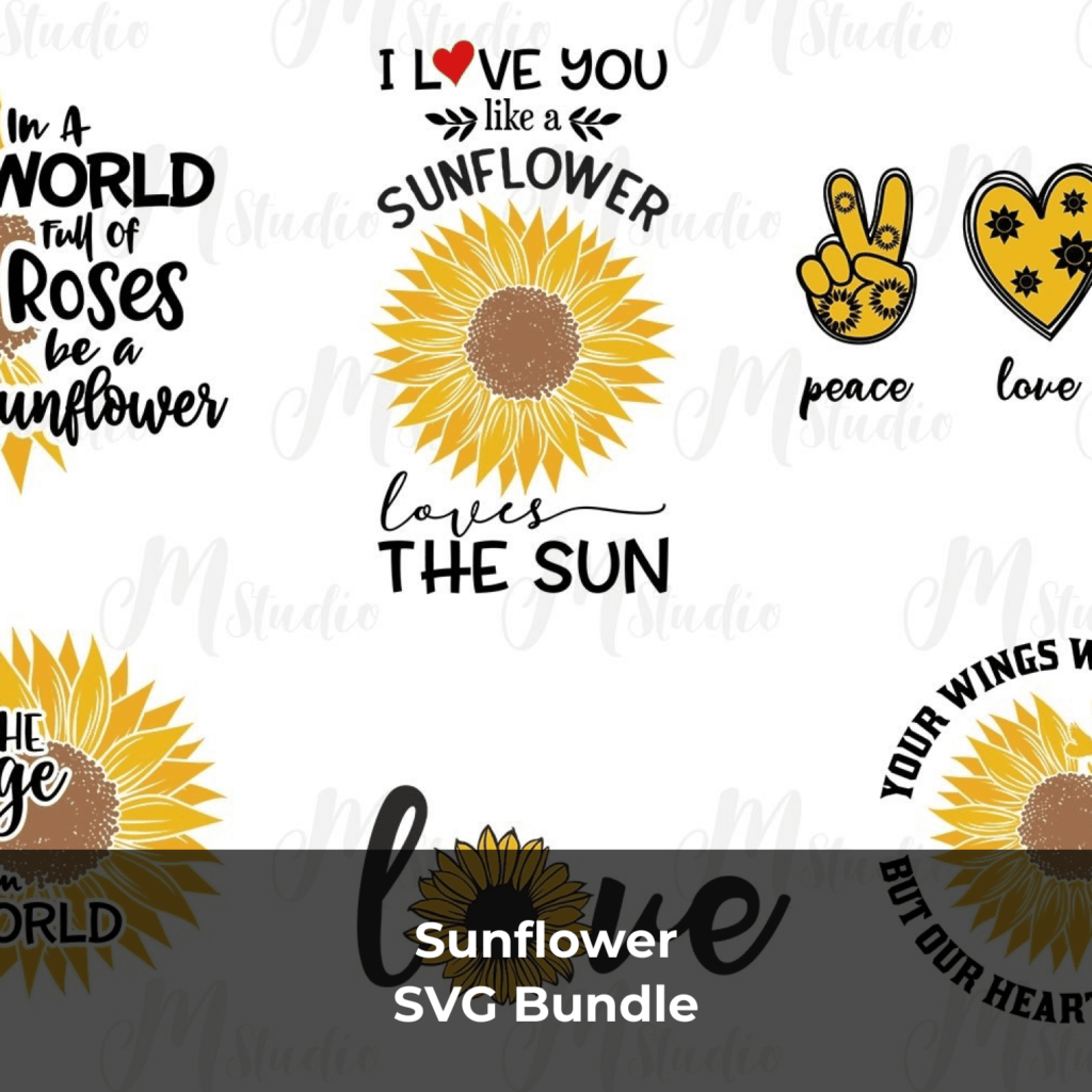 Sunflower Svg Bundle Sunflower Sublimation Masterbundles 