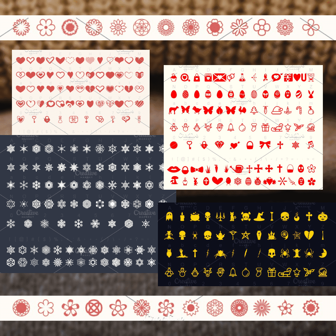 Symbols Font Collection - 450 Shapes cover.