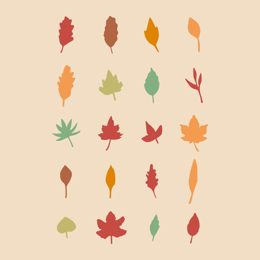 Autumn Leaves SVG bundle for cutting and printing.