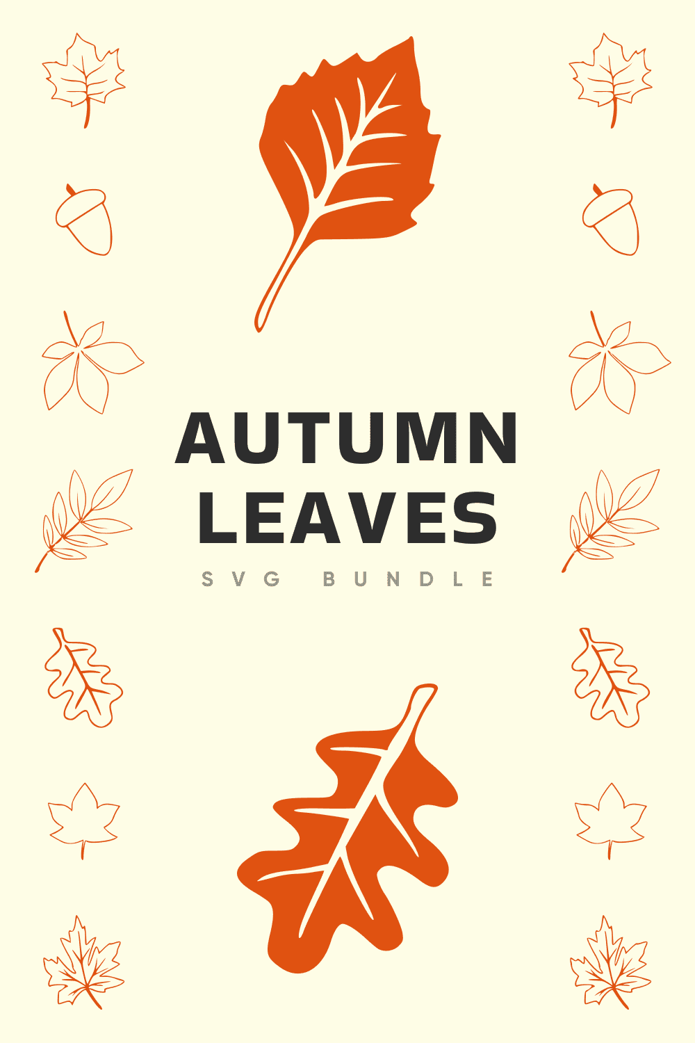 Autumn Leaves SVG Bundle - preview image.
