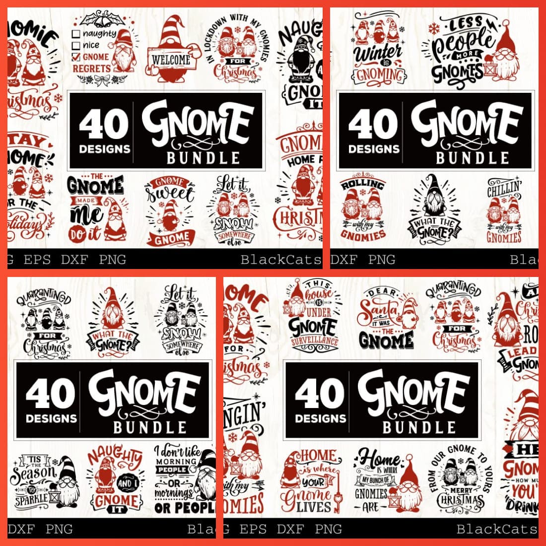 Christmas Gnomes SVG bundle Gnome bundle SVG 40 designs cover image.