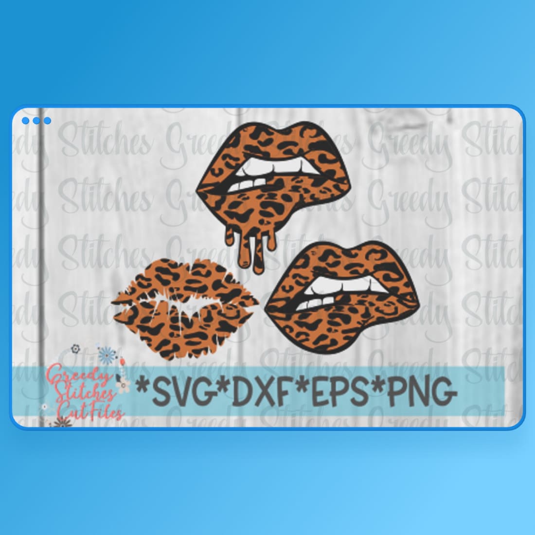 Leopard Print Lips SVG| Leopard lips cover.