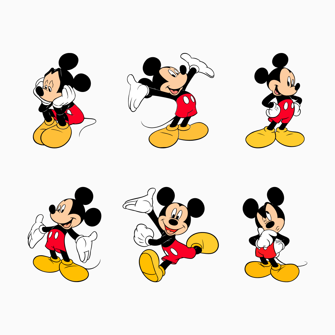 Mickey mouse svg bundle cover image.