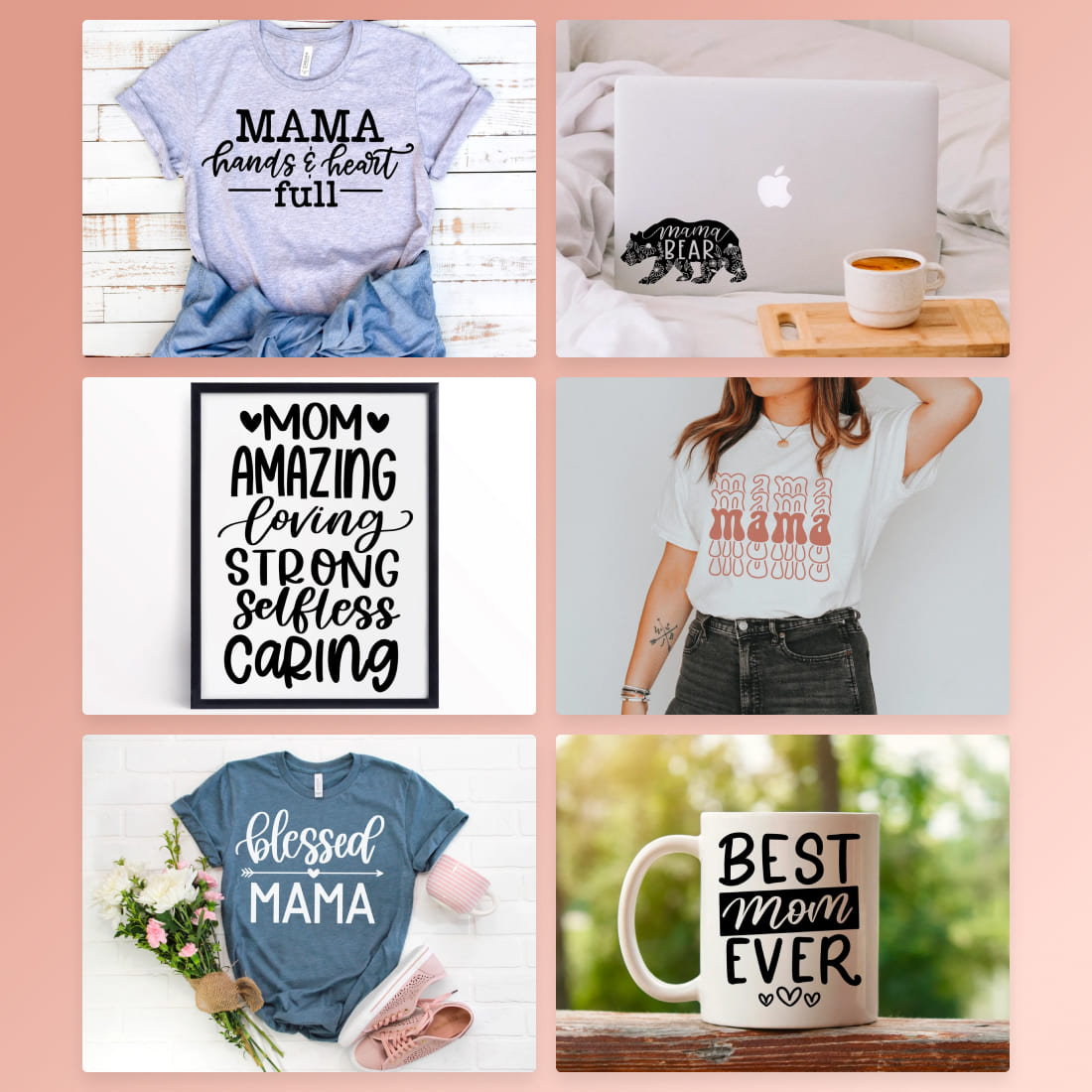 Mom svg bundle hand lettered cover image.