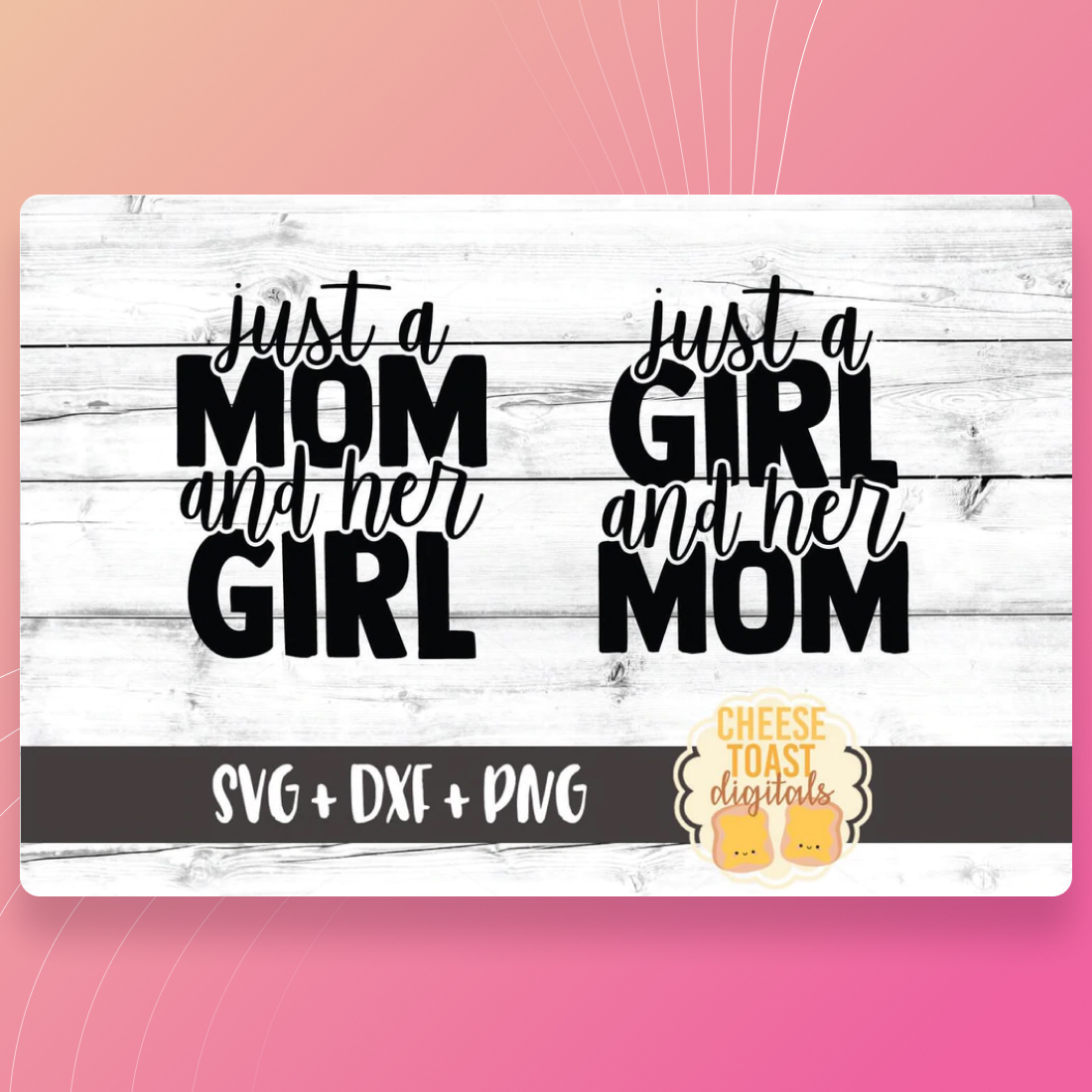 Mommy and Me SVG - Just A Mom and Her Girl cover image.